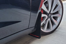 Load image into Gallery viewer, Rally Armor MF62-UR-BLK/DGRY FITS: 17-23 Tesla Model 3 Black UR Mud Flap w/Dark Grey Logo Mud Flaps