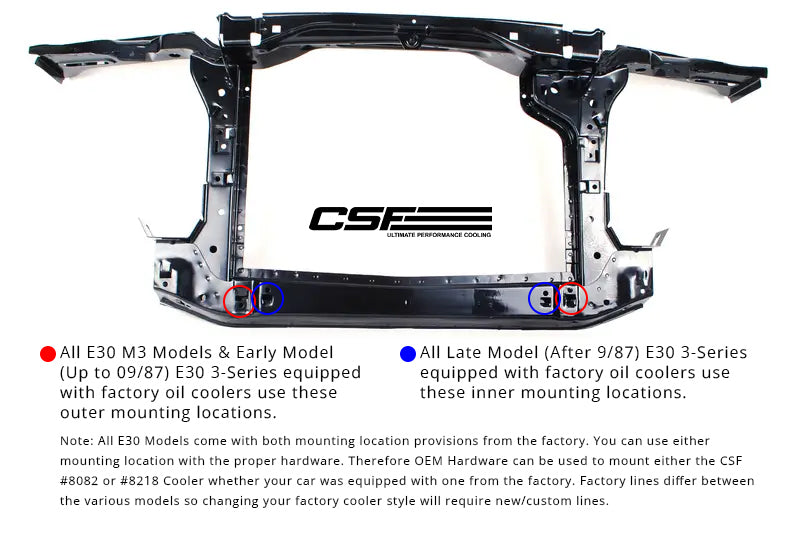 CSF 8218 FITS: BMW E30 Group A / DTM Race Style Oil Cooler Oil Coolers
