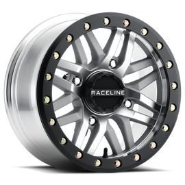 Raceline A91MA-57037+10 FITS: A91MA Ryno 15x7in/4x137 BP/10mm Offset/110.18mm Bore Machined & Black Ring Beadlock Wheel Wheels Cast