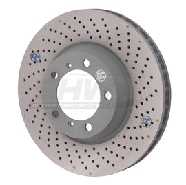 SHW Performance PFR31022 FITS:SHW 2012 Porsche 911 Carrera 4GTS 3.8L w/o Ceramics Right Frt Drill-Dimp MB Brake Rotor(99635141004) Brake Rotors Drilled