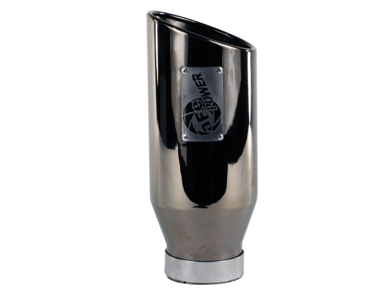 aFe 49-92018-BC FITS: MACHForce XP Exhausts Tips SS-304 EXH Tip 4In x 6Out x 15L Bolt-On (blk chrome) Catback