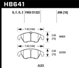 Hawk Performance HB641B.696 FITS: Hawk 2009-2014 Audi A4 HPS 5.0 Front Brake Pads Brake Pads Performance