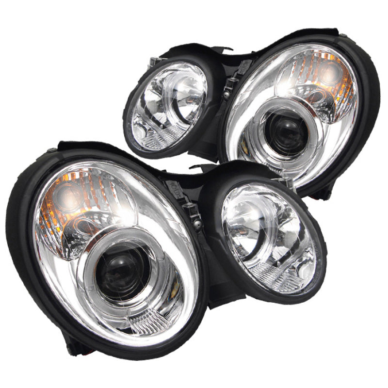 SPYDER 5011183 FITS: Mercedes Benz CLK 98-02 Projector Headlights Halogen Model- LED Halo Chrm PRO-YD-MBCLK98-HL-C Headlights