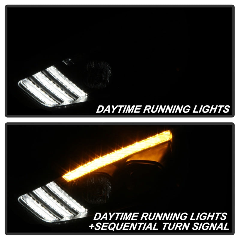 SPYDER 5086105 FITS: 15-18 Ford Focus Projector Headlights Seq Turn Light Bar Black PRO-YD-FF15-LBSEQ-BK Headlights