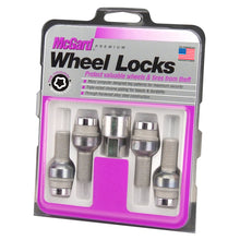Load image into Gallery viewer, McGard 28020 FITS: Wheel Lock Bolt Set 4pk. (Radius Seat) M14X1.5 / 17mm Hex / 28.2mm Shank Length Chrome Wheel Bolts