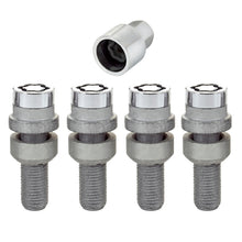 Load image into Gallery viewer, McGard 28020 FITS: Wheel Lock Bolt Set 4pk. (Radius Seat) M14X1.5 / 17mm Hex / 28.2mm Shank Length Chrome Wheel Bolts
