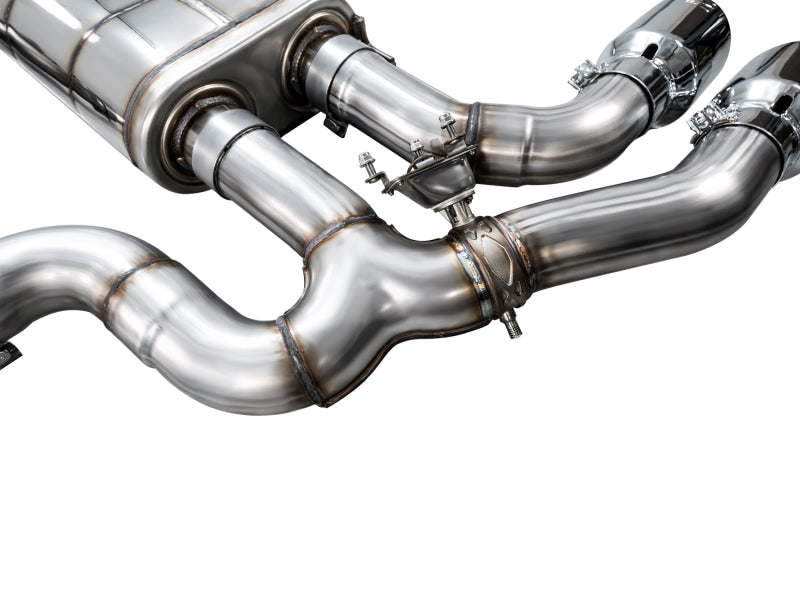 AWE Tuning 3025-42301 FITS: 20-25 BMW X3 M/M Comp (F97) AWD SwitchPath Axle-back Exhaust Chrome Silver Tips Axle Back