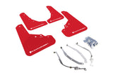 Rally Armor MF25-UR-RD/WH FITS: 12-18 Fiat 500 Red Mud Flap w/White Logo Mud Flaps