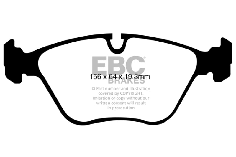 EBC DP41994R FITS: 10-14 BMW X5 4.4 Twin Turbo (50) Yellowstuff Front Brake Pads Brake Pads Performance