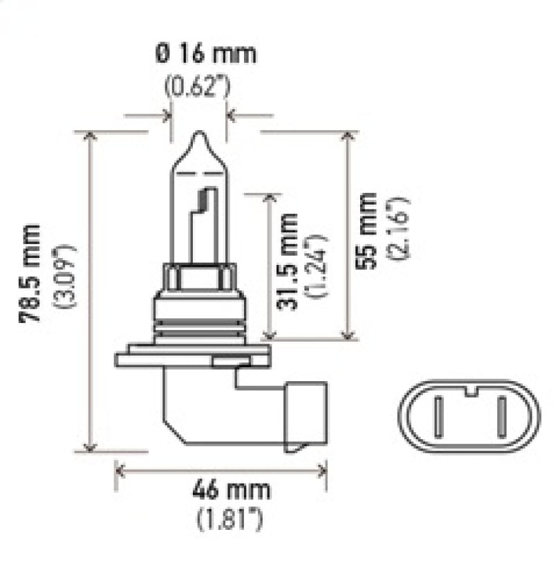 Hella LAH71070582 FITS: Optilux HB3 9005 12V/65W XY Xenon Yellow Bulb Bulbs