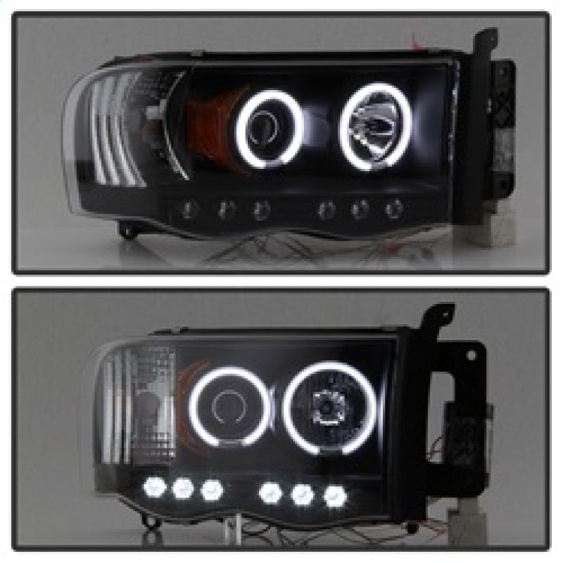 SPYDER 5009951 FITS: Dodge Ram 1500 02-05 03-05 Projector Headlights CCFL Halo LED Blk PRO-YD-DR02-CCFL-BK Headlights