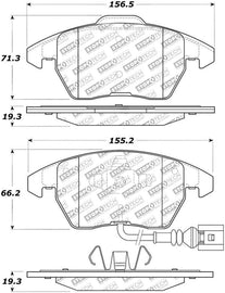 Stoptech 305.11070 FITS:StopTech Street Select Brake Pads Front Brake Pads OE