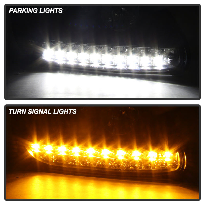 SPYDER 5080967 FITS: Porsche Cayenne 03-06 Projector Xenon/HID Model- DRL LED Blk PRO-YD-PCAY03-HID-DRL-BK Headlights