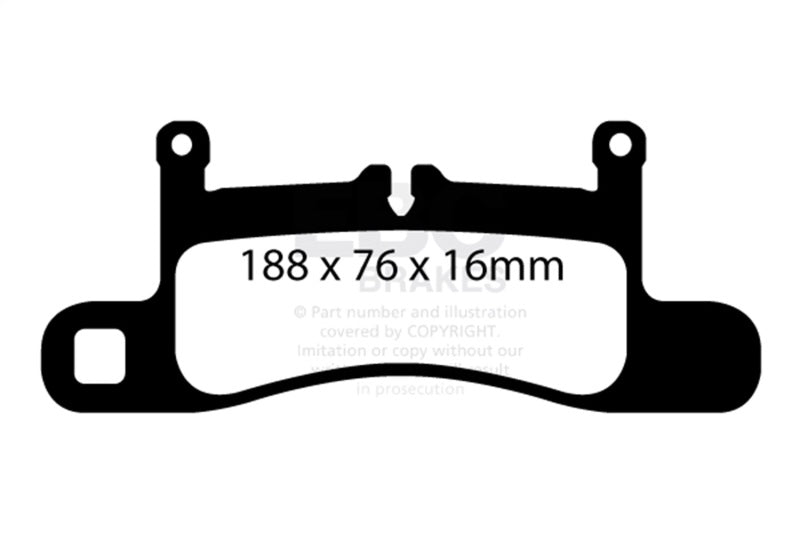EBC UD1453 FITS: 10-17 Volkswagen Touareg Ultimax OEM Replacement Rear Brake Pads Brake Pads OE