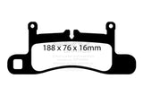 EBC DP52098NDX FITS: 11+ Porsche Cayenne 3.0 Supercharged Hybrid Bluestuff Rear Brake Pads Brake Pads Racing