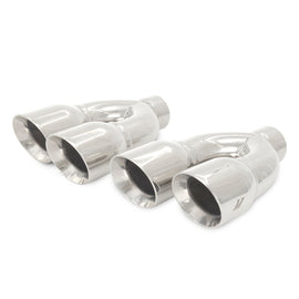 Mishimoto MMEXH-TIP-QY25P FITS: Universal Steel Muffler Tip 2.5in Inlet Dual Y Polished Muffler