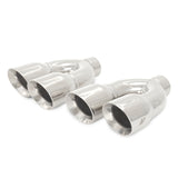 Mishimoto MMEXH-TIP-QY25P FITS: Universal Steel Muffler Tip 2.5in Inlet Dual Y Polished Muffler