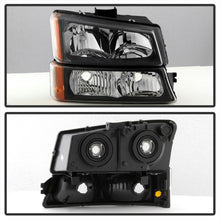 Load image into Gallery viewer, SPYDER 5069801 FITS:xTune Chevy Silverado 2500HD 03-06 Crystal Headlights w/ Bumper Lights Black HD-JH-CSIL03-AM-BK-SET Headlights