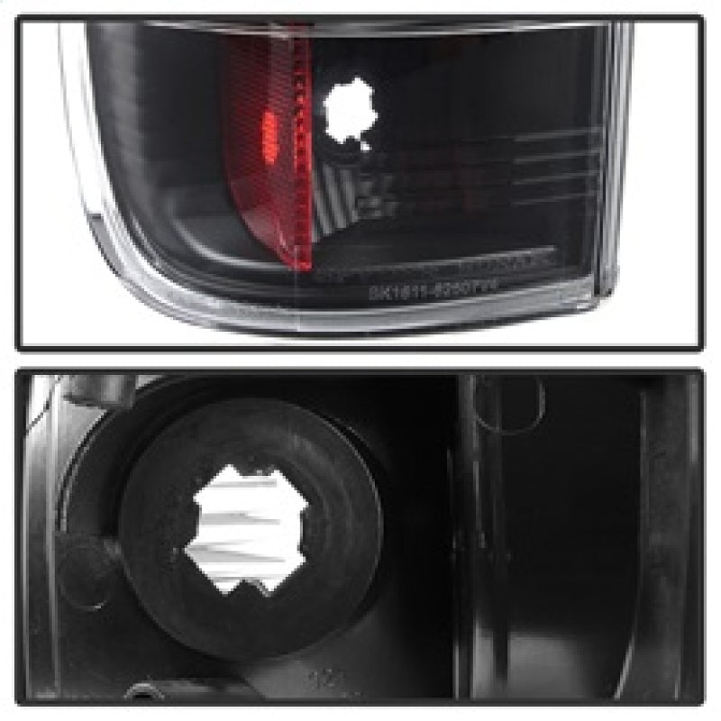 SPYDER 5084712 FITS: 08-16 Ford Super Duty F-250 V3 Light Bar LED Tail Lights Black (ALT-YD-FS07V3-LBLED-BK) Tail Lights