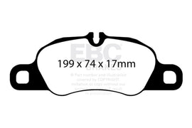 EBC DP52057NDX FITS: 12-16 Porsche Boxster 2.7L (Cast Iron Rotors Only) Bluestuff Front Brake Pads Brake Pads Racing