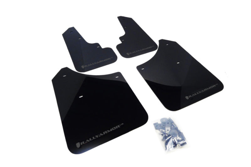 Rally Armor MF5-UR-BLK/GRY FITS: 03-08 Subaru Forester Black UR Mud Flap w/ Grey Logo Mud Flaps