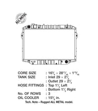 Load image into Gallery viewer, CSF 2709 FITS: 88-91 Toyota Landcruiser 3 Row All Metal Radiator Radiators
