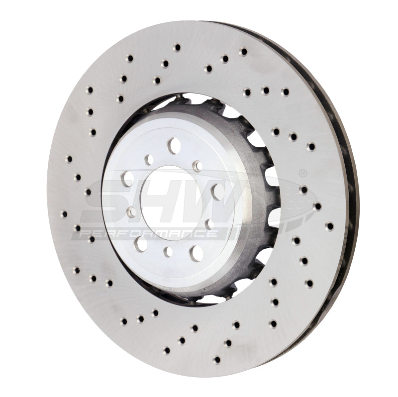 SHW Performance BFL44809 FITS: -SHW 15-18 BMW M3 3.0L Left Front Cross-Drilled Lightweight Brake Rotor Brake Rotors Drilled