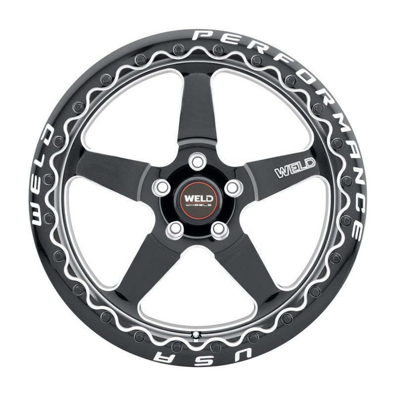 Weld S90471163P43 FITS: S904 17x11 Ventura Beadlock 5x120.65 ET43 BS7.75 Gloss BLK MIL DIA 78.1 Wheels Cast