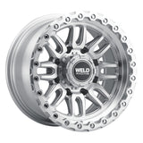 Weld Off-Road Swift 17x9in - 5x114.3 / 5x127 BP - ET-12 78.1mm CB Gloss Silver Machined Wheel & Ring
