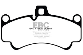 EBC DP31516C FITS: 01-03 Porsche 911 (996) (Cast Iron Rotor only) 3.6 Twin Turbo GT2 Redstuff Front Brake Pads Brake Pads Performance