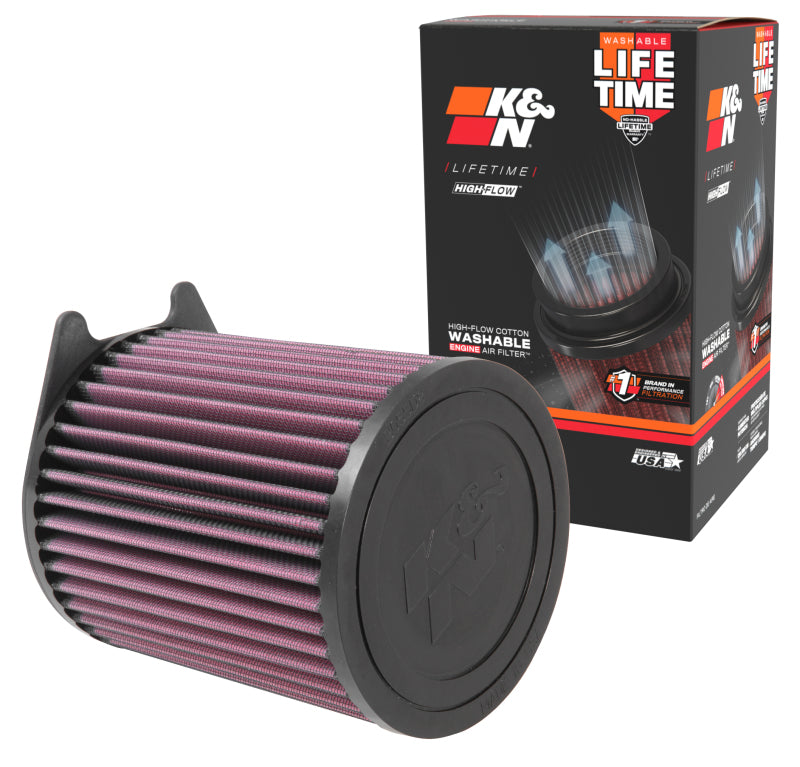 K&N Engineering E-0661 FITS:K&N Replacement Round Straight Air Filter for 14-15 Mercedes Benz A45/CLA45/GLA45 AMG 2.0L Air Filters Drop In