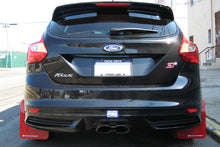 Load image into Gallery viewer, Rally Armor MF27-UR-NBL/WH FITS: 12-19 Ford Focus ST / 16-19 RS Nitrous Blue UR Mud Flap w/White Logo Mud Flaps