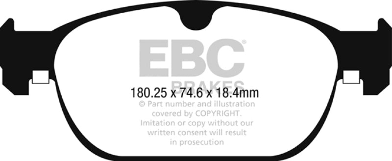 EBC DP42260R FITS: 16-17 Volvo XC90 Yellowstuff Front Brake Pads Brake Pads Performance