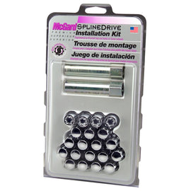 McGard 65557CN FITS: SplineDrive Tuner 5 Lug Install Kit w/Locks & Tool (Cone) M12x1.5 / 13/16 Hex Chrome (CS) Lug Nuts