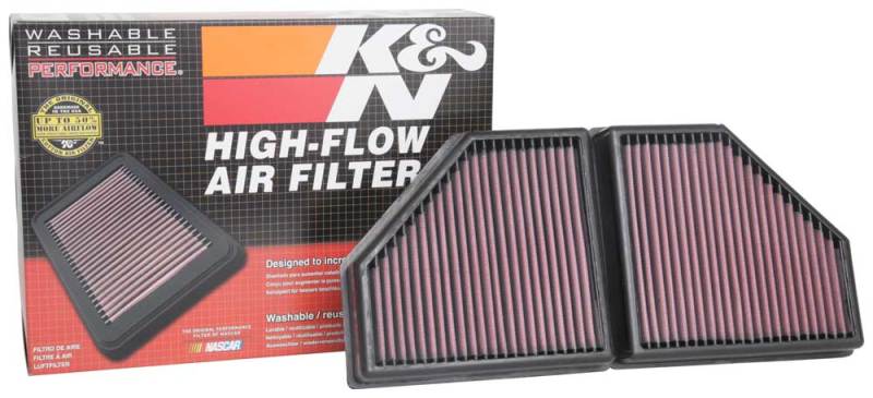 K&N Engineering 33-5086 FITS:K&N 16-19 BMW 750i L6-4.4L F/I Replacement Drop In Air Filter Air Filters Drop In