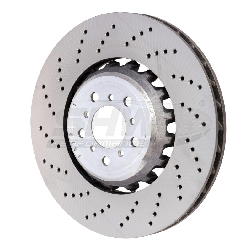 SHW Performance BFL48151 FITS:SHW 13-16 BMW M5 4.4L Left Front Cross-Drilled Lightweight Brake Rotor (34112284101) Brake Rotors Drilled