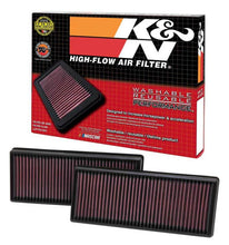 Load image into Gallery viewer, K&amp;N Engineering 33-2474 FITS:K&amp;N Replacement Air Filter 12.563in O/S Length x 5.25in O/S Width x 1.625in H (Inc 2 Filters) Air Filters Drop In