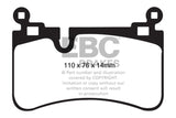 EBC DP41839R FITS: 08-13 Mercedes-Benz C63 AMG (W204) 6.2 Yellowstuff Rear Brake Pads Brake Pads Performance