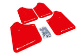 Rally Armor MF1-UR-RD/WH FITS: 02-07 Subaru WRX/STI/RS/2.5i (Wagons Req. Mod.) Red UR Mud Flap w/White Logo Mud Flaps