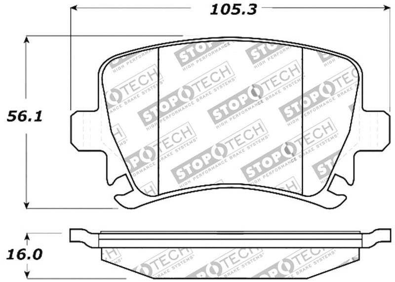 Stoptech 309.11080 FITS:StopTech Performance 06-09 Audi A3 / 05-09 Audi A4/A6 / 08-09 Audi TT / 06-09 VW GTI / 06-09 Jetta Brake Pads Performance