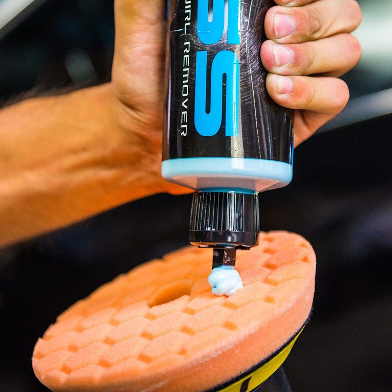 Chemical Guys BUFX112HEX5 FITS: Hex-Logic Quantum Medium-Heavy Cutting Pad Orange 5.5in Pads & Sponges