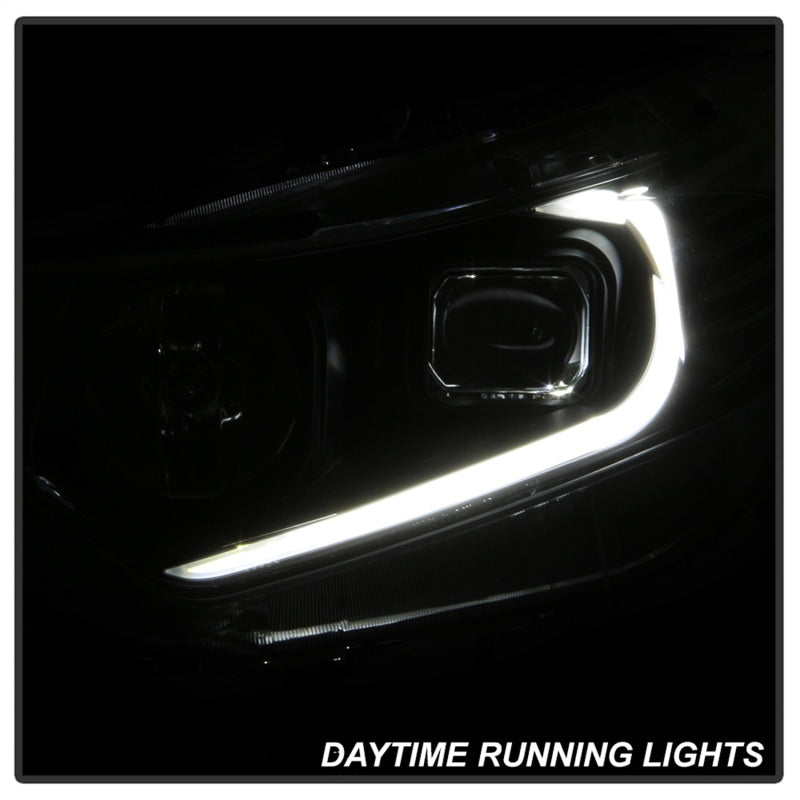 SPYDER 9042218 FITS:xTune 09-14 Acura TSX Projector Headlights Light Bar DRL Black (PRO-JH-ATSX09-LB-BK) Headlights