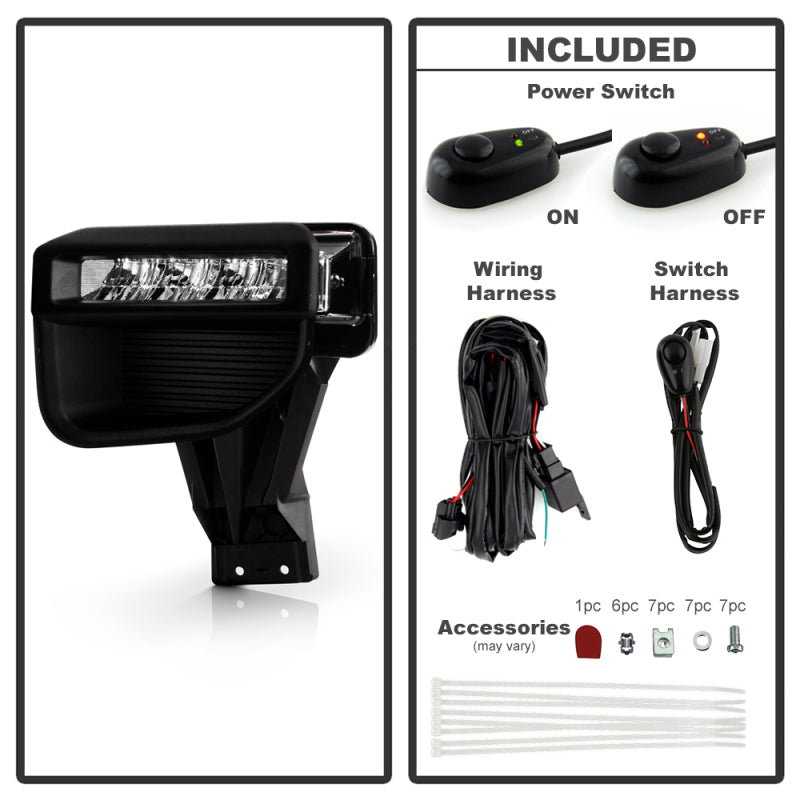 SPYDER 9051135 FITS: 20-22 Ford F250/F350 Super Duty OEM Full LED Fog Lights W/ Switch Clear Fog Lights