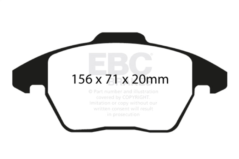 EBC DP31517C FITS: 06-13 Audi A3 2.0 Turbo (Girling rear caliper) Redstuff Front Brake Pads Brake Pads Performance
