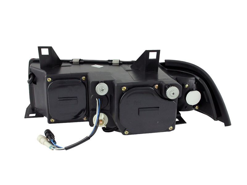 ANZO 121325 FITS: 1992-1998 BMW 3 Series E36 Projector Headlights w/ Halo Black G2 1 pc Headlights