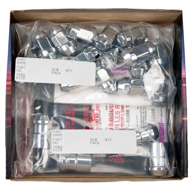 McGard 84537 FITS: 5 Lug Hex Install Kit w/Locks (Cone Seat Nut / Bulge) M12X1.5 / 3/4 Hex / 1.45in L Chrome Lug Nuts