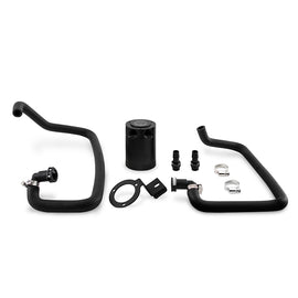 Mishimoto MMBCC-MUS4-15PBE FITS: Oil Catch Cans FITS: 2015+ Ford Mustang EcoBoost Baffled Oil Catch Can Kit Black Oil Catch Cans