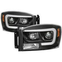 Load image into Gallery viewer, SPYDER 5085306 FITS: Dodge Ram 1500 06-08 V2 Projector Headlights Light Bar DRL Black (PRO-YD-DR06V2-LB-BK) Headlights