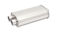 Load image into Gallery viewer, Vibrant 1111 FITS: StreetPower Oval Muff 5in x 9in x 15in long body 3in in I.D. x dual 2.5in out Center-Dual Muffler