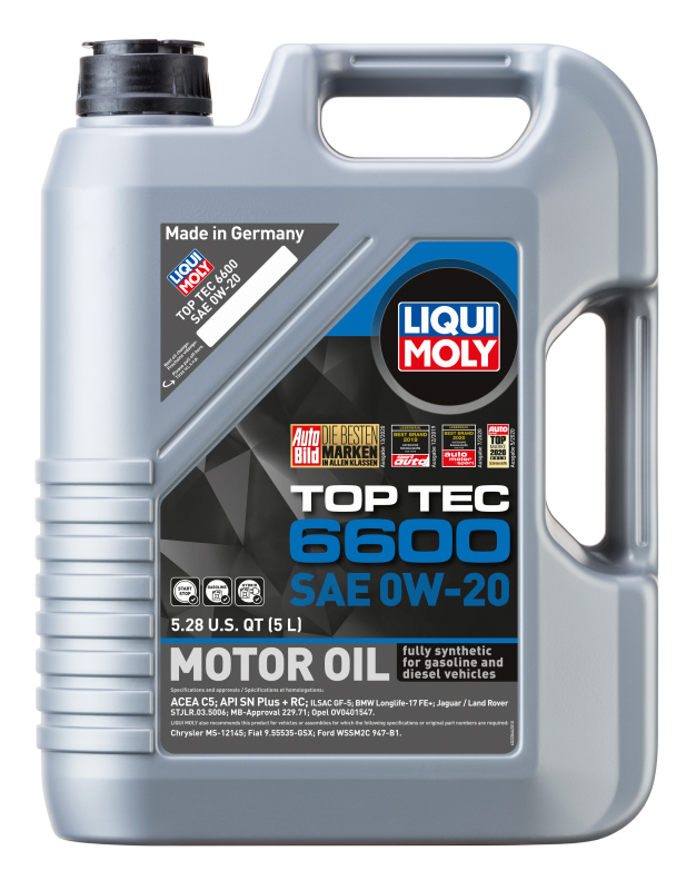 LIQUI MOLY 22046 FITS: 5L Top Tec 6600 Motor Oil SAE 0W20 Motor Oils